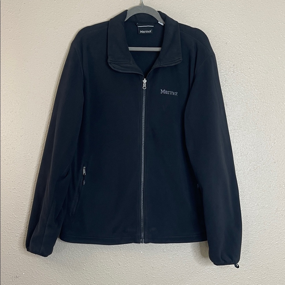 Marmot Men’s Black Full-Zip Fleece Sweater Jacket Size L Style E40690